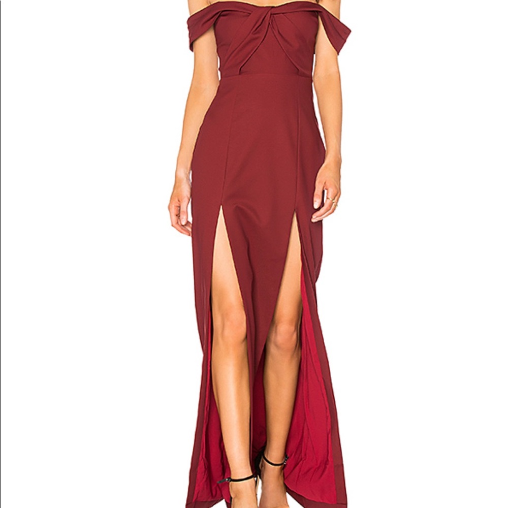 NBD x REVOLVE Corah Gown in Maroon